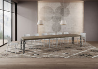 Tavolo allungabile 120/380x90 cm Karamay Premium tortora gambe antracite