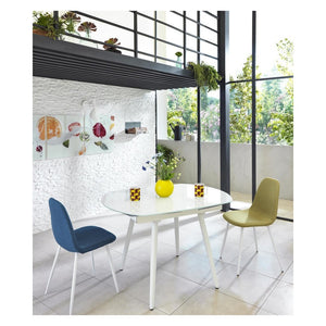 Tavolo Kyoto Four Allungabile in Vetro Temperato Bianco fino a 180cm