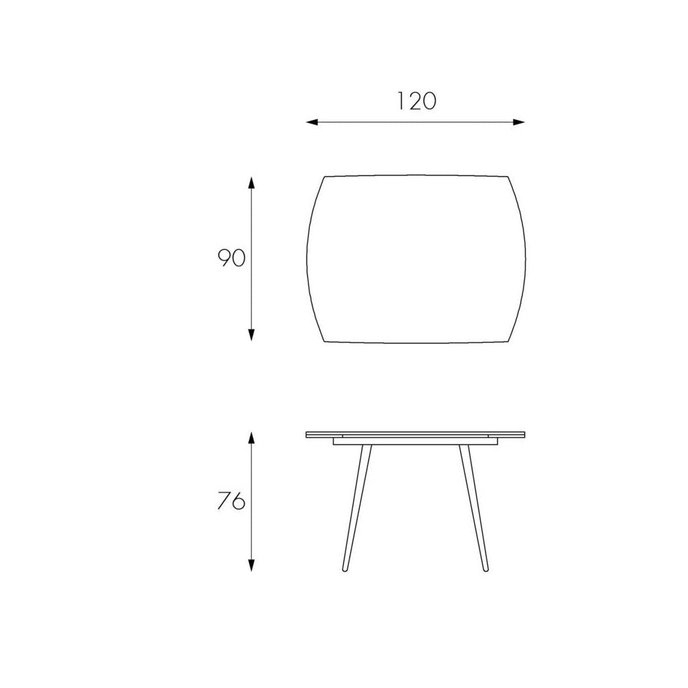 Tavolo Kyoto Four Allungabile in Vetro Temperato Bianco fino a 180cm