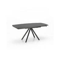 Tavolo Kyoto Four Allungabile in Vetro Temperato Grigio Grafite fino a 180cm