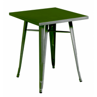 Set Di 2 Tavoli Lamiera 60X60 Verde Militare Moia
