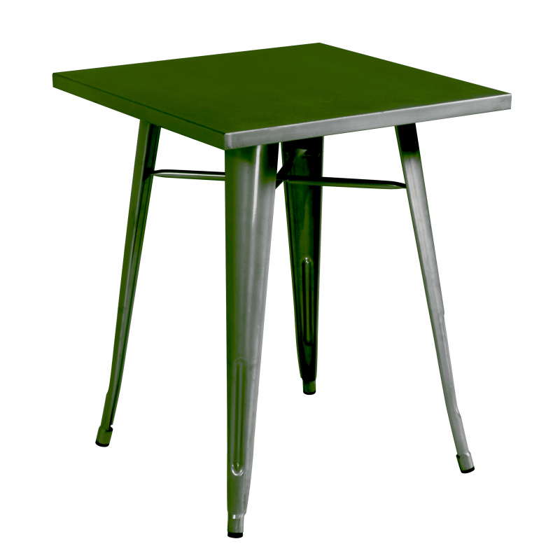 Set Di 2 Tavoli Lamiera 60X60 Verde Militare Moia