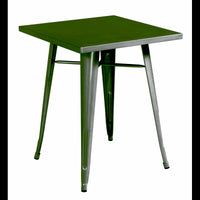 Set Di 2 Tavoli Lamiera 60X60 Verde Militare Moia