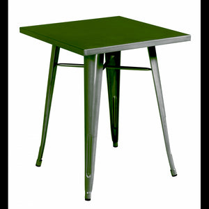 Set Di 2 Tavoli Lamiera 60X60 Verde Militare Moia