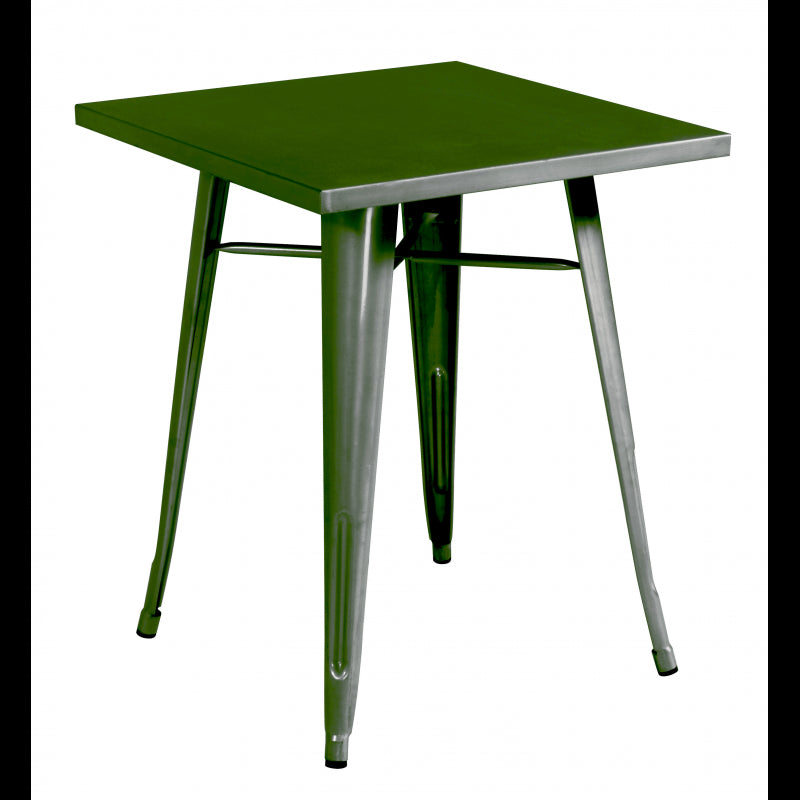 Set Di 2 Tavoli Lamiera 60X60 Verde Militare Moia