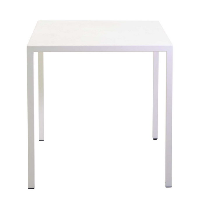Tavolo metallo autolivellante new Elma bianco quadro cm 70x70h75