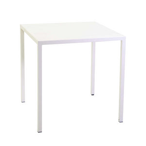 Tavolo metallo autolivellante new Elma bianco quadro cm 70x70h75
