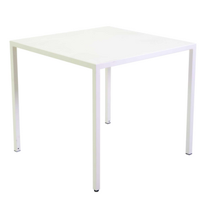 Tavolo metallo autolivellante new Elma bianco quadro cm 70x70h75