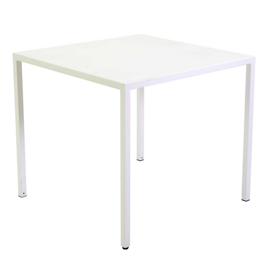 Tavolo metallo autolivellante new Elma bianco quadro cm 70x70h75