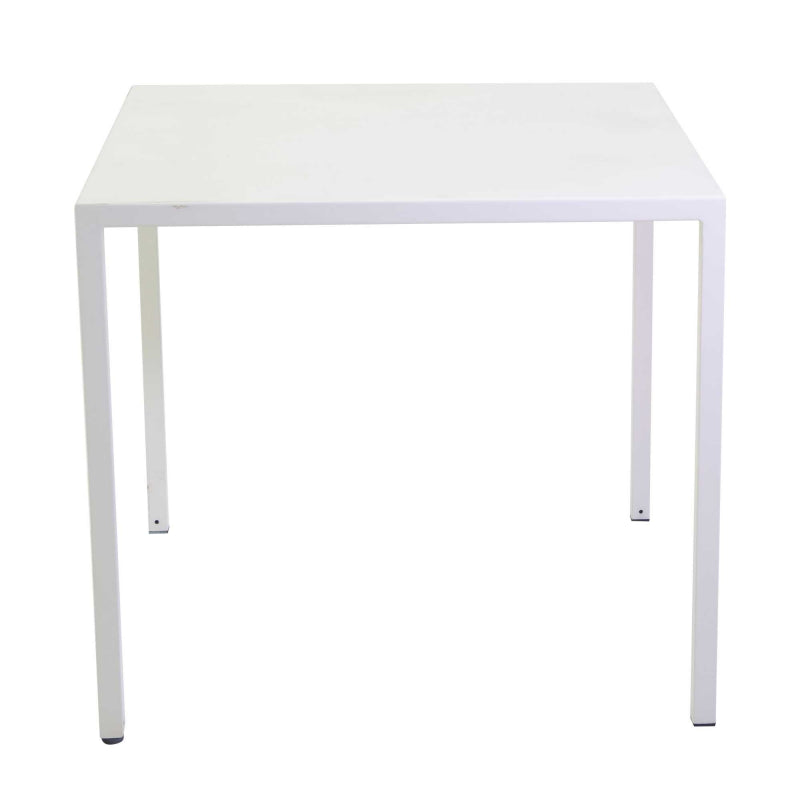 Tavolo metallo autolivellante new Elma bianco quadro cm 80x80h75