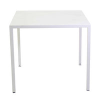 Tavolo metallo autolivellante new Elma bianco quadro cm 80x80h75