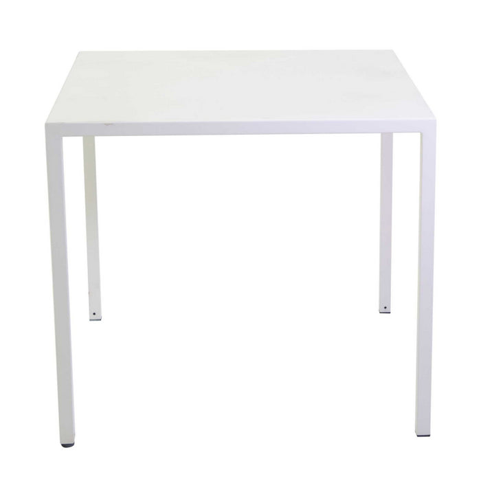 Tavolo metallo autolivellante new Elma bianco quadro cm 80x80h75