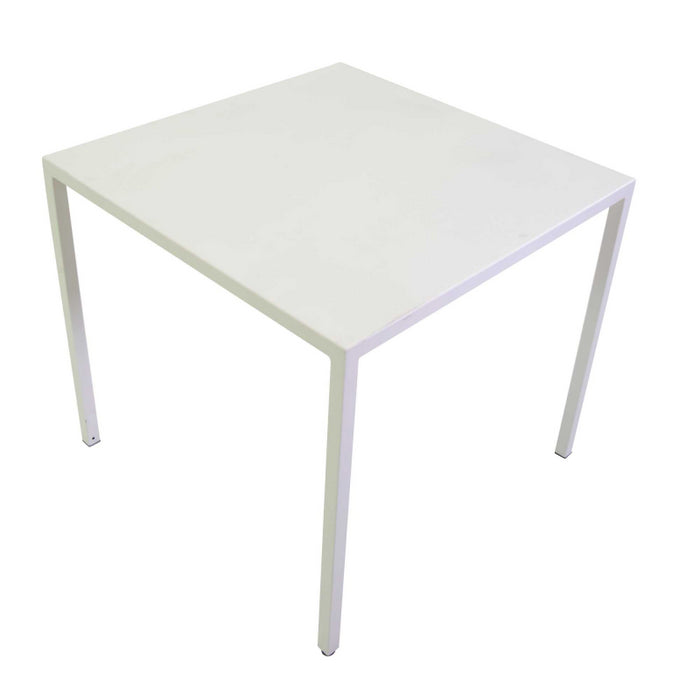 Tavolo metallo autolivellante new Elma bianco quadro cm 80x80h75