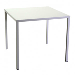 Tavolo metallo Elma bianco quadro cm 70x70h72