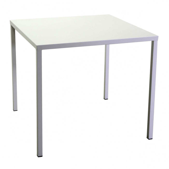 Tavolo metallo Elma bianco quadro cm 70x70h72