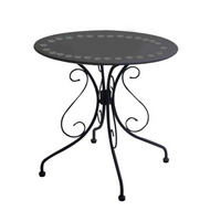 Tavolo metallo new old antracite tondo cm ø70h72