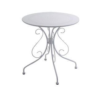 Tavolo metallo new old bianco tondo cm ø70h72
