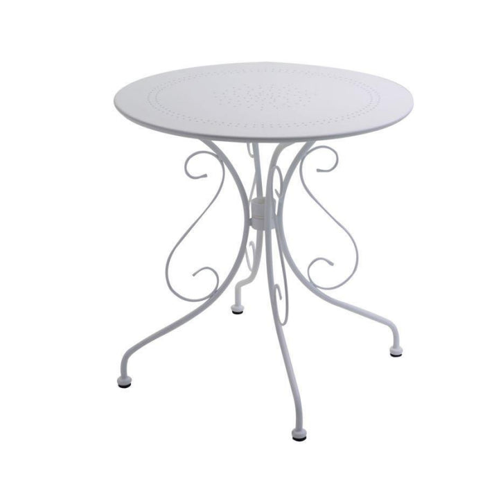 Tavolo metallo new old bianco tondo cm ø70h72
