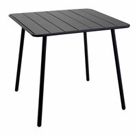 Tavolo metallo Rovigo antracite quadro cm80x80h72