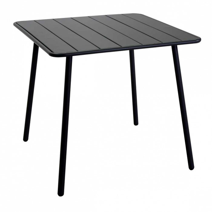 Tavolo metallo Rovigo antracite quadro cm80x80h72