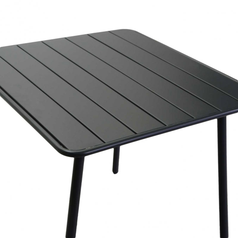 Tavolo metallo Rovigo antracite quadro cm80x80h72