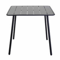 Tavolo metallo Rovigo antracite quadro cm80x80h72