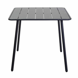 Tavolo metallo Rovigo antracite quadro cm80x80h72