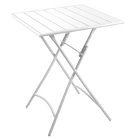 Tavolo metallo rovigo pieghevole bianco cm 80x80h72