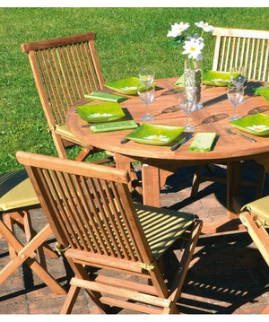 Tavolo MOIA Capraia tondo estensibile in legno teak - 170 cm