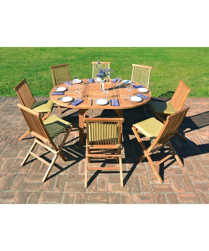 Tavolo MOIA Capraia tondo estensibile in legno teak - 170 cm