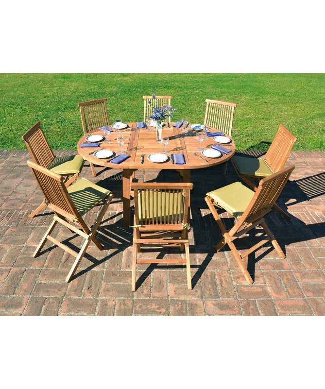 Tavolo MOIA Capraia tondo estensibile in legno teak - 170 cm