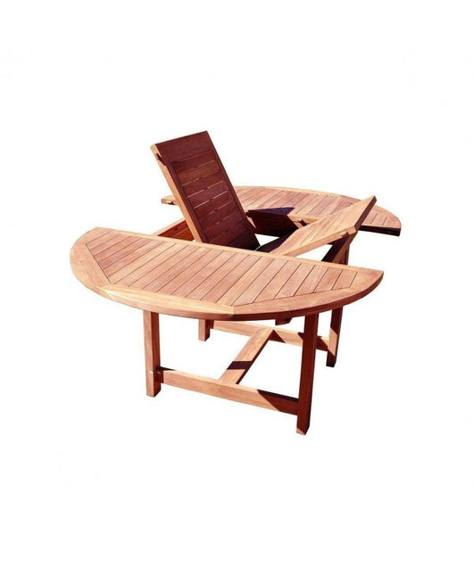 Tavolo MOIA Capraia tondo estensibile in legno teak - 170 cm