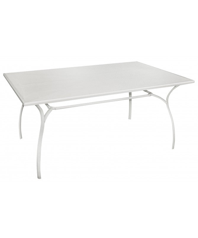 Tavolo MOIA Desenzano rettangolare da 160x100cm in ferro avorio