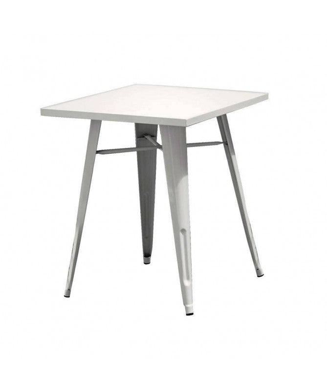 Set Di 2 Tavoli Lamiera 60X60 Avorio Moia