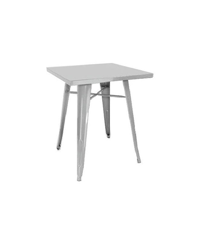 Set Di 2 Tavoli Lamiera 60X60 Silver Moia