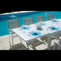 Tavolo Montecatini 135/270X90,5 - Alluminio Bianco Moia