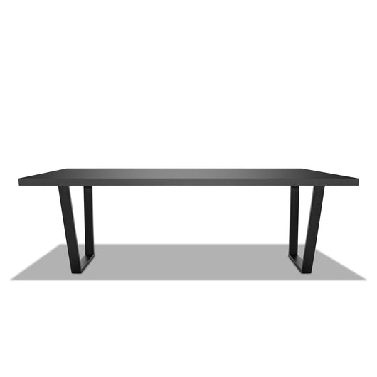 MONTERO - Ripiano per tavolo da 160x90x5cm pranzo in legno con rivestimento in laminato nero. Piano per scrivania, tavolo cucina, tavolino da caffè