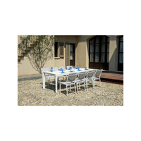 Tavolo Naxos 160/240X90 Alluminio Bianco - Gambe Scorrevoli Moia