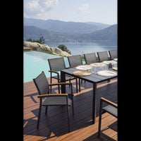 Tavolo Nettuno Allungabile 200/300 X 100 Cm - Allungo Con Gambe Scorrevoli - Antracite Moia