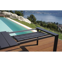 Tavolo Nettuno Allungabile 200/300 X 100 Cm - Allungo Con Gambe Scorrevoli - Antracite Moia