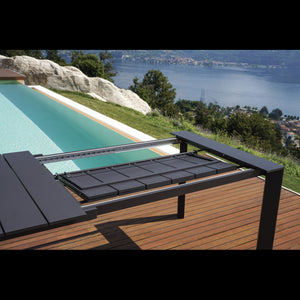 Tavolo Nettuno Allungabile 200/300 X 100 Cm - Allungo Con Gambe Scorrevoli - Antracite Moia