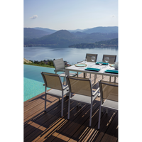 Tavolo Nettuno Allungabile 200/300 X 100 Cm - Allungo Con Gambe Scorrevoli - Bianco Moia