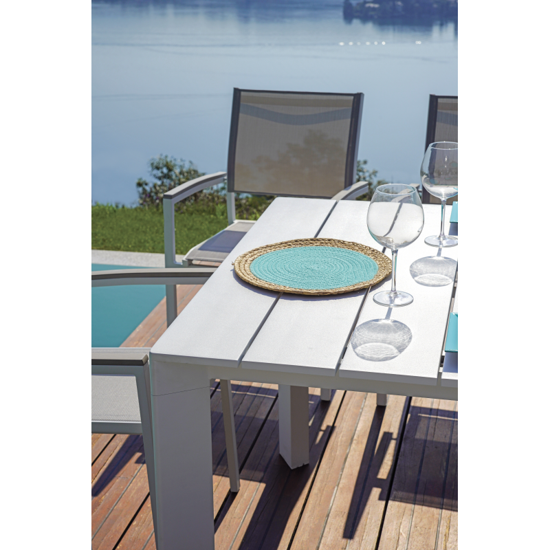 Tavolo Nettuno Allungabile 200/300 X 100 Cm - Allungo Con Gambe Scorrevoli - Bianco Moia