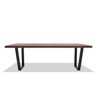 NOCE - Ripiano per tavolo da 220x100x5cm pranzo in legno con rivestimento in WPC con effetto 3D colorazione legno teak. Piano per scrivania, tavolo cucina, tavolino da caffè