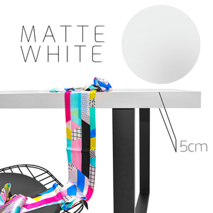 NUVOLA - Ripiano per tavolo da pranzo da 160x90x5cm in legno con rivestimento in laminato di colorazione bianco matto. Piano per scrivania, tavolo cucina, tavolino da caffè