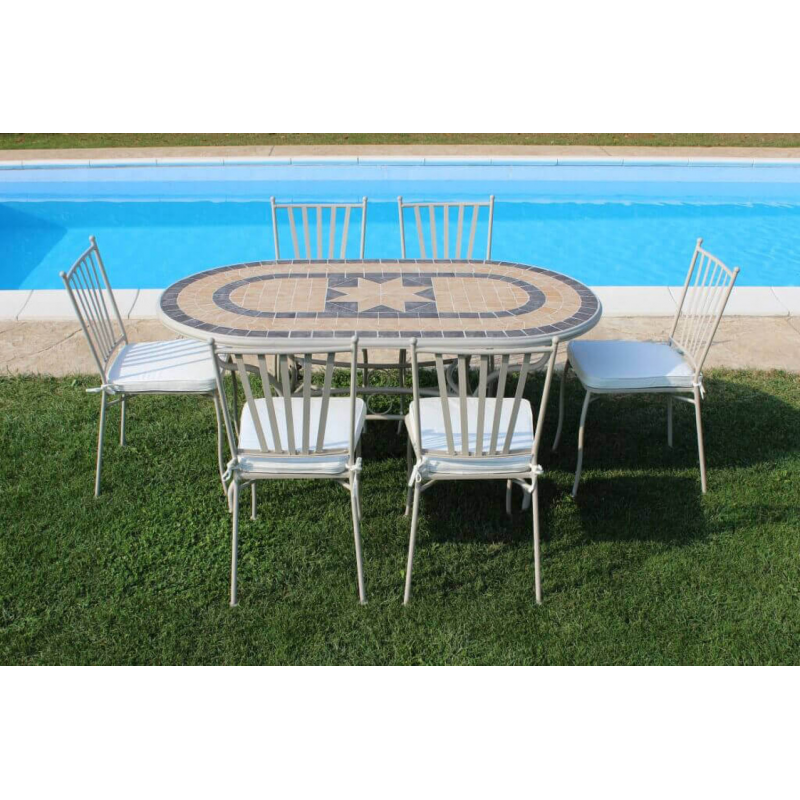 TAVOLO OVALE PERSE 160 X 90