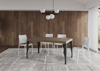 Tavolo allungabile 160/420x90 cm Paxon Premium tortora gambe antracite