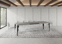 Tavolo allungabile 180/440x90 cm Paxon cashmere gambe antracite