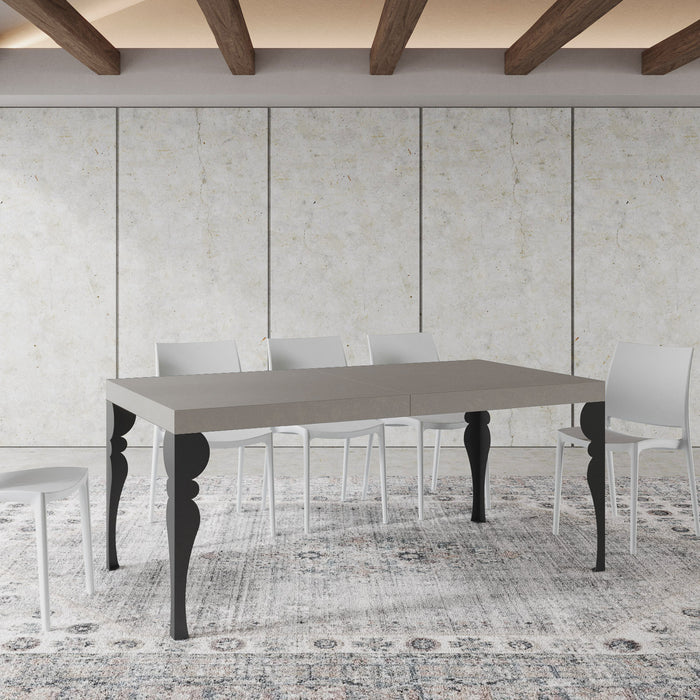 Tavolo allungabile 180/440x90 cm Paxon cashmere gambe antracite