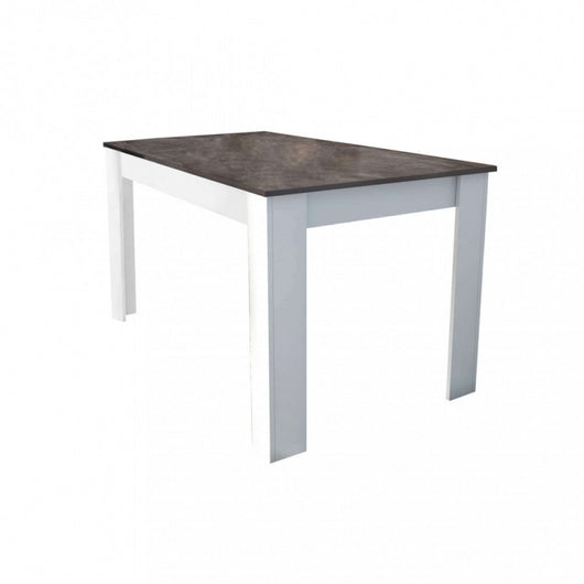 TAVOLO PEPPER BIANCO E GRIGIO SCURO EFFETTO CEMENTO